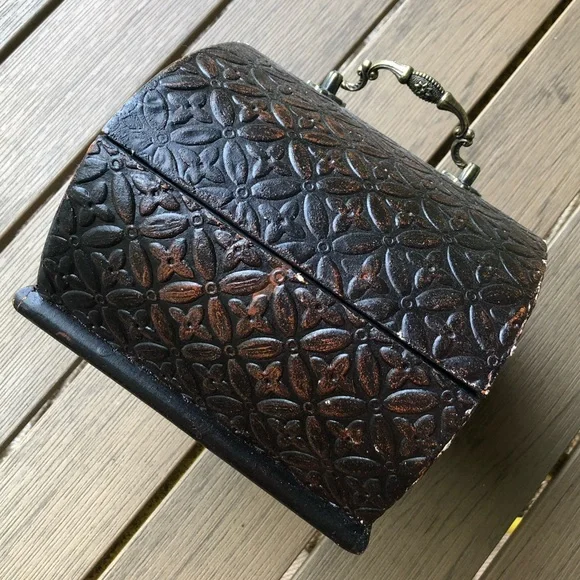 Vintage Wooden Box Top Handle solofficialkw.com